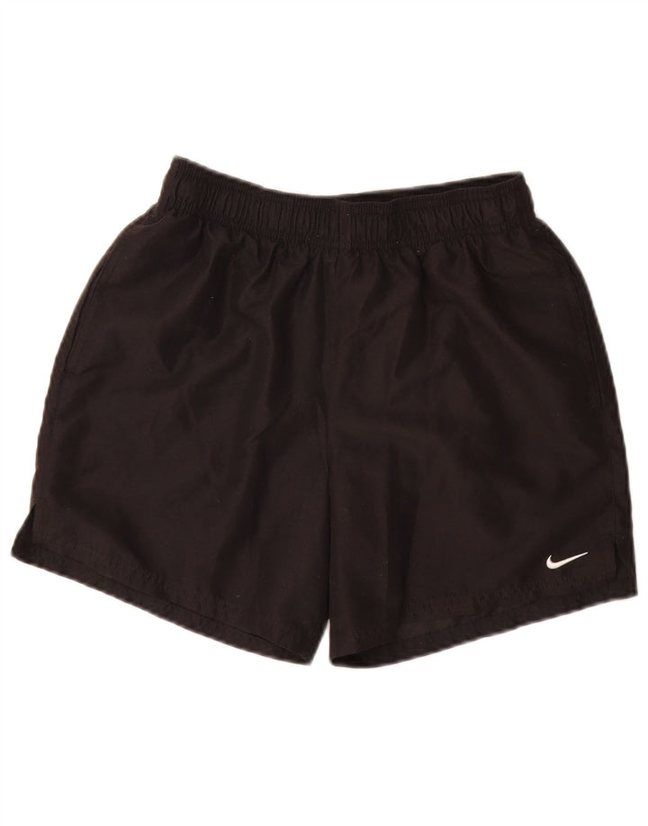 Shorts esportivos femininos NIKE UK 10 pequenos poliéster preto