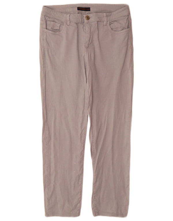 Calça feminina casual reta Trussardi W31 L28 algodão cinza