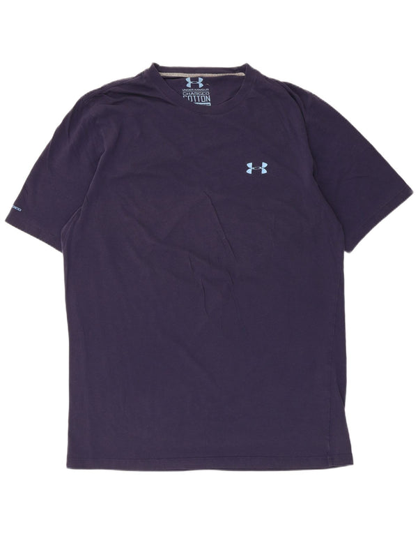 Camiseta masculina Under Armour Heat Gear grande algodão azul marinho