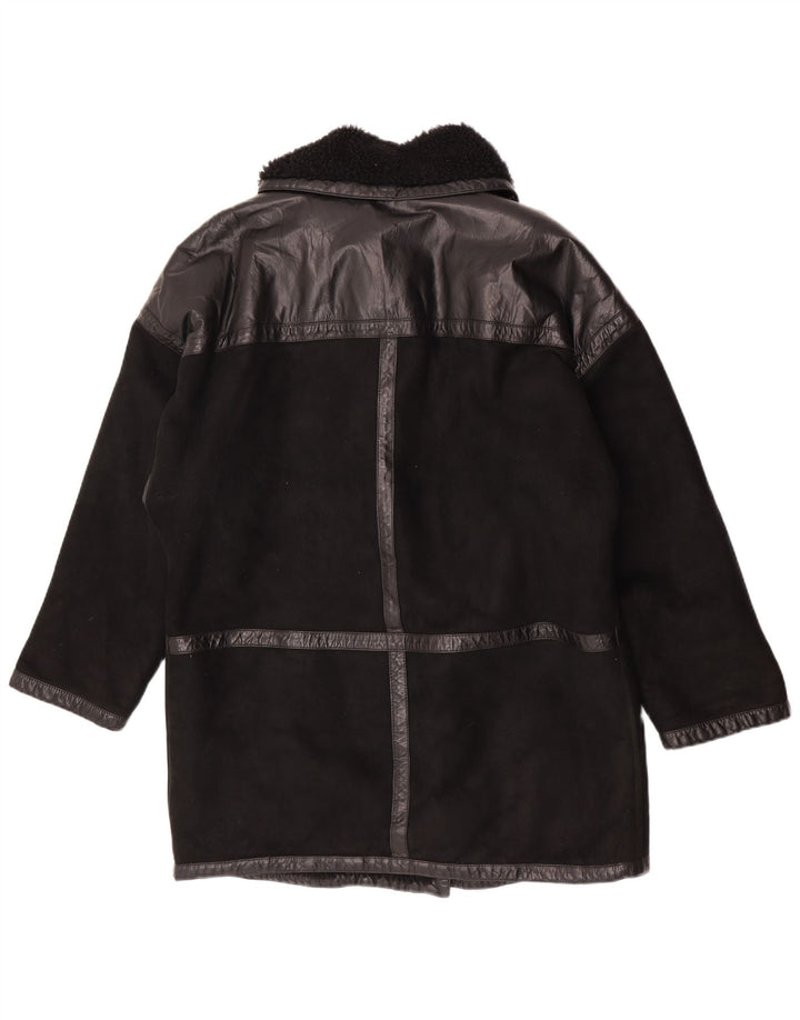 Casaco feminino skinni de shearling grande IT 40 pequeno shearling preto