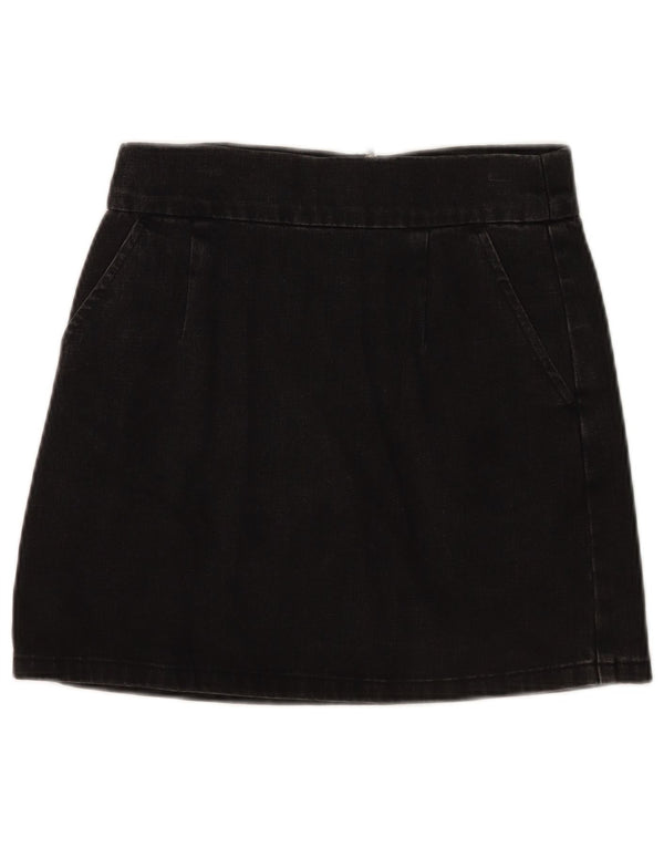 Mini saia jeans feminina Topshop W28 algodão preto médio