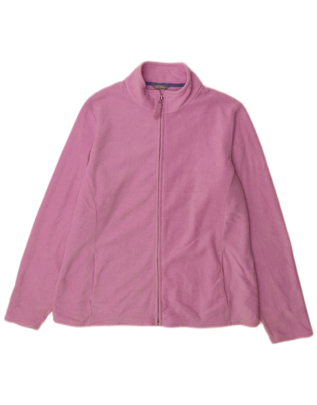 Jaqueta de lã feminina Marks & Spencer UK 20 2XL poliéster rosa