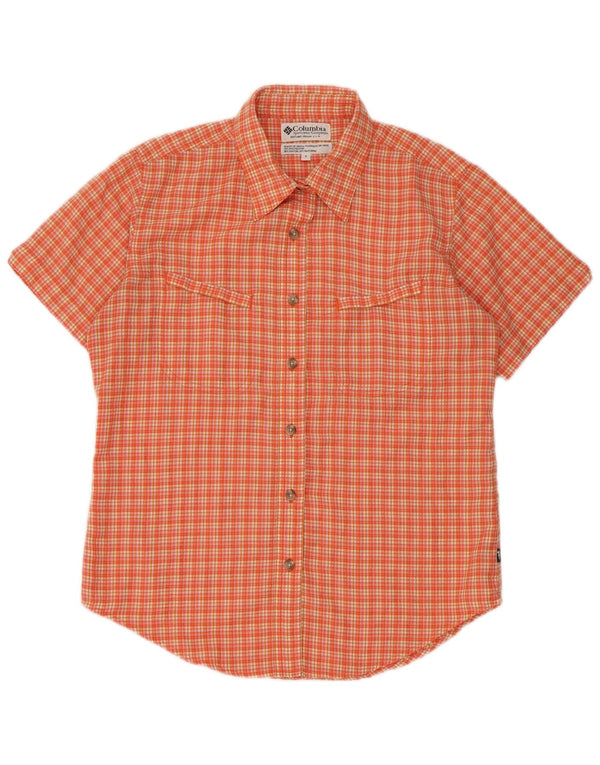 Columbia Camisa masculina de manga curta pequena laranja poliéster