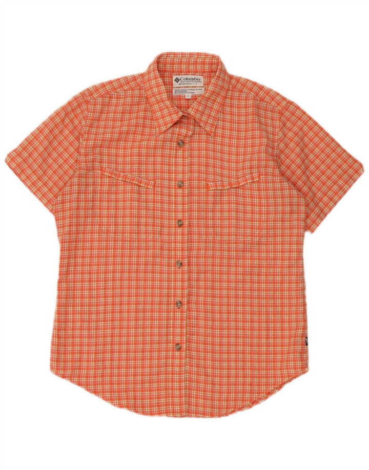 Columbia Camisa masculina de manga curta pequena laranja poliéster