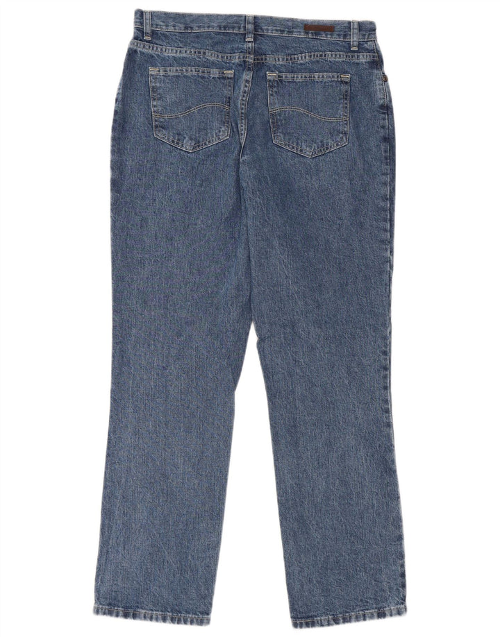 Calça jeans reta feminina LEE com ajuste relaxado W32 L31 algodão azul
