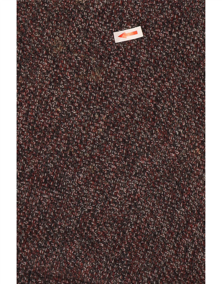 Suéter feminino Marks & Spencer com gola redonda, grande algodão manchado cinza
