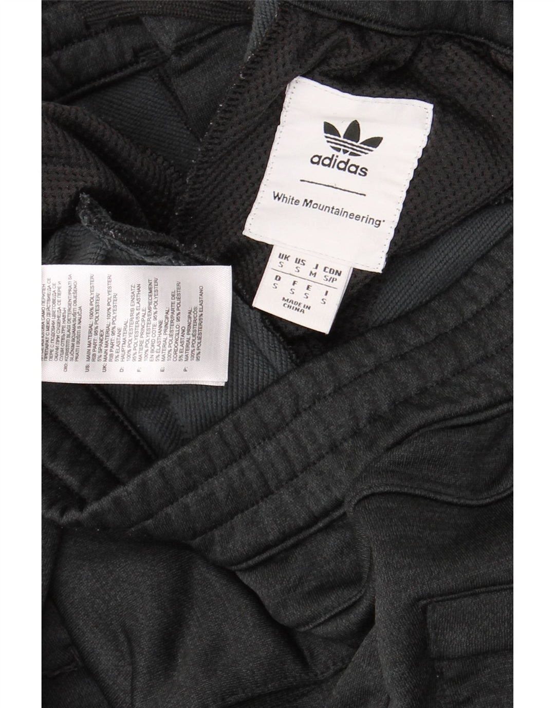 Calça de treino masculina Adidas Joggers pequeno cinza colorblock poliéster