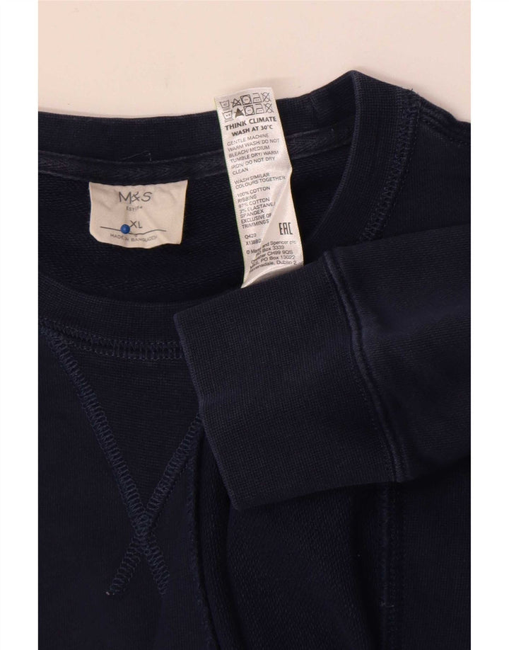 Suéter masculino Marks & Spencer XL azul marinho algodão