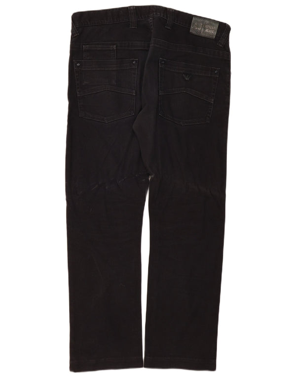 Armani Masculino J08 Slim Jeans W36 L30 Algodão Preto