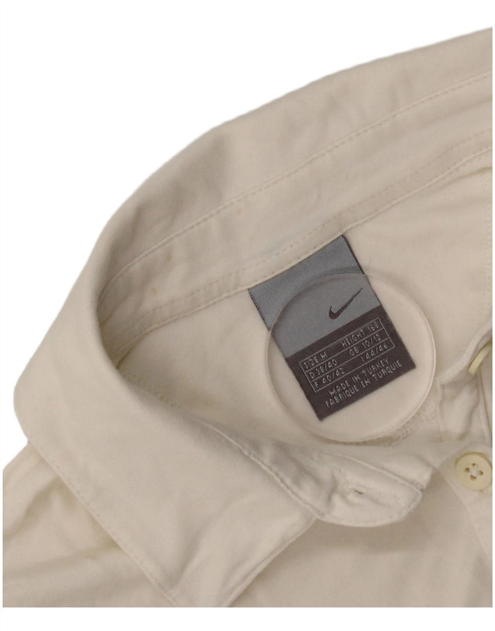 Camisa polo feminina Nike UK 10/12 médio branco