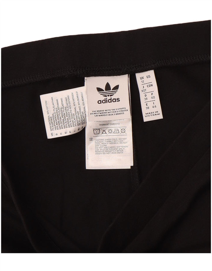 Leggings Adidas Femininas UK 12 Médio Algodão Preto
