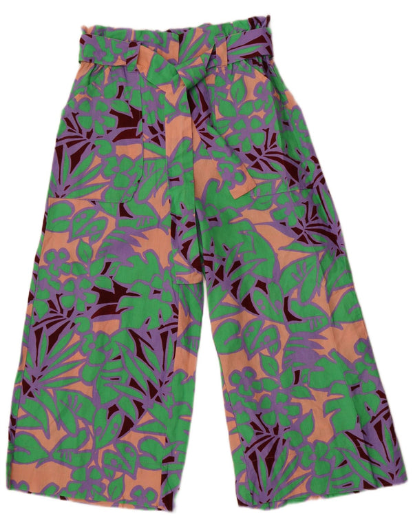 Calça capri feminina de perna larga Max & Co. W30 L22 floral multicolorido