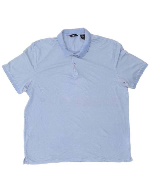 Camisa polo masculina CALVIN KLEIN grande algodão azul