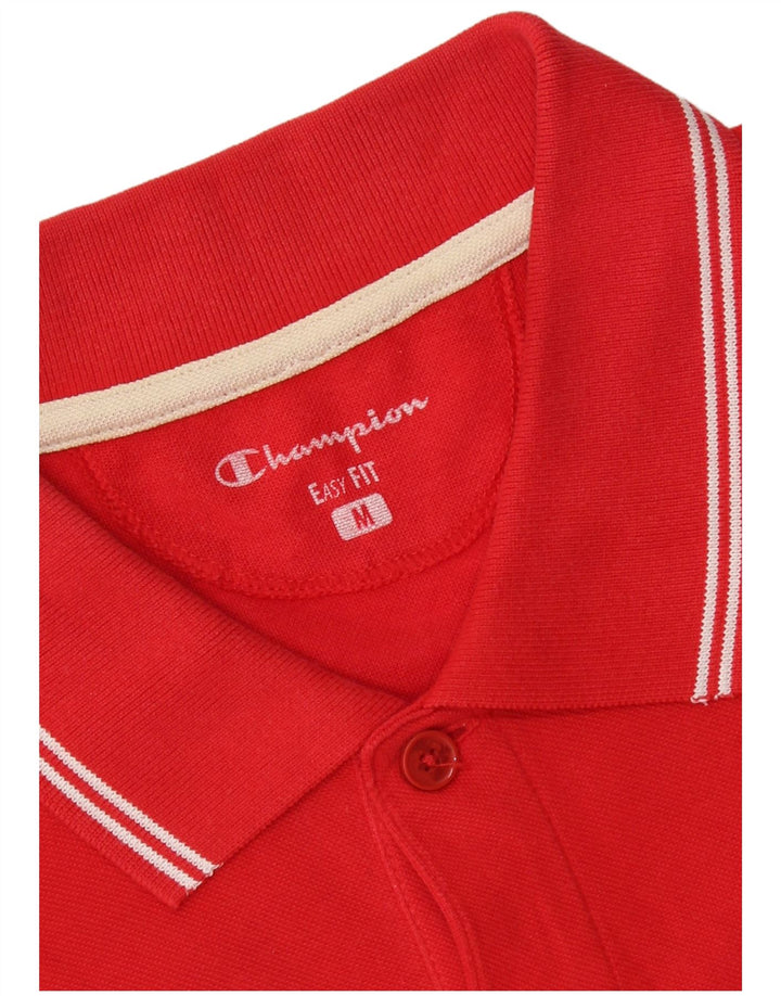 Camisa polo masculina Easy Fit da CHAMPION vermelha média
