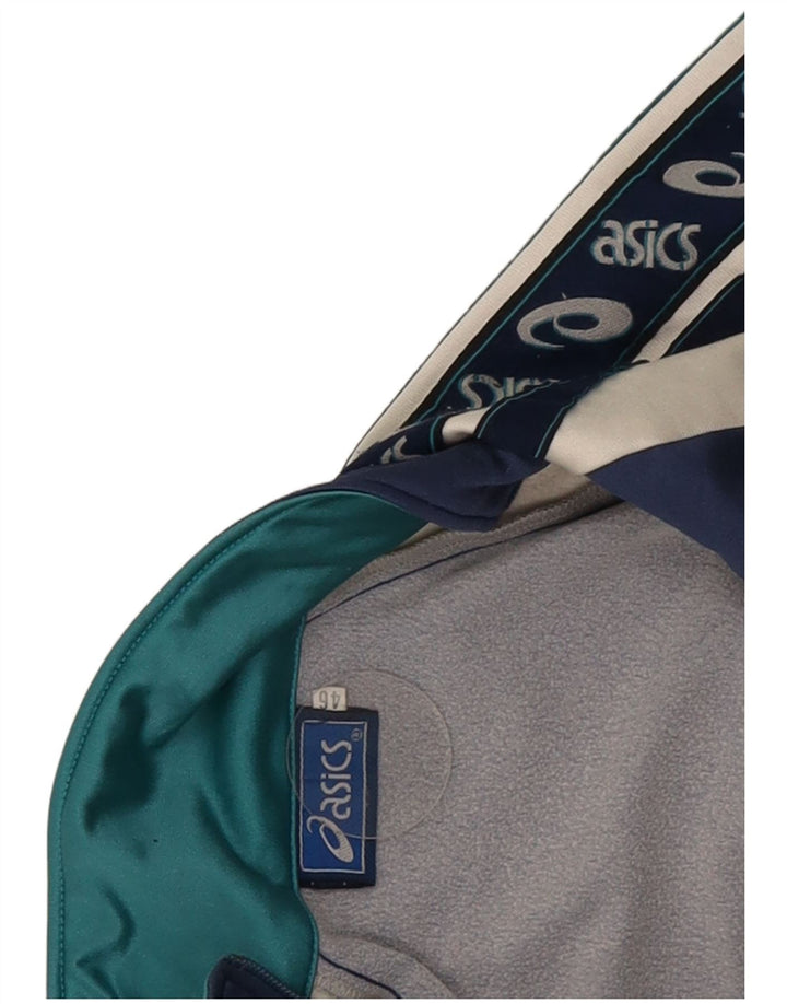 Asics Masculino Graphic Tracksuit Top Jacket IT 46 Pequeno Azul Marinho Colourblock
