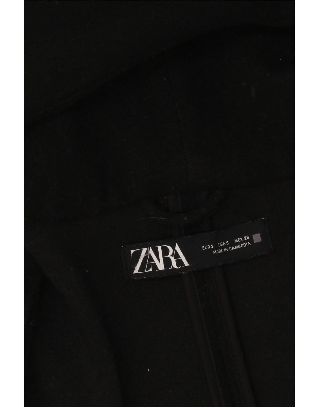 Sobretudo oversized com capuz feminino Zara Reino Unido 10 pequeno preto