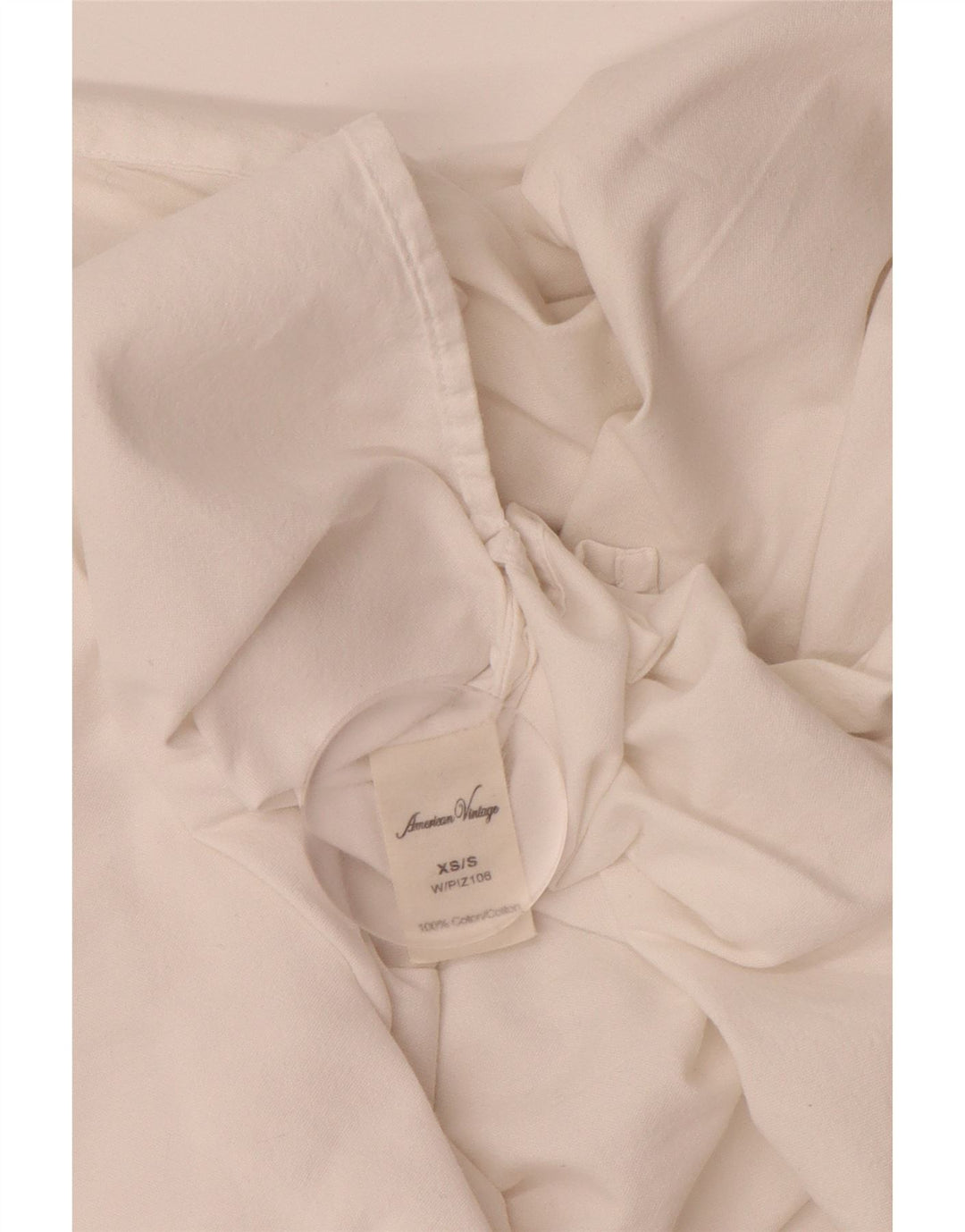 Camisa oversized feminina VINTAGE UK 6 XS algodão branco