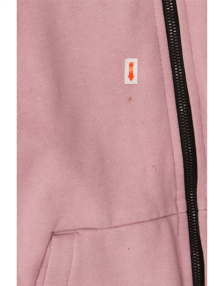 NIKE Womens Graphic Hoodie Jumper UK 12 Medium Pink Cotton Vintage Nike and Second-Hand Nike from Messina Hembry 