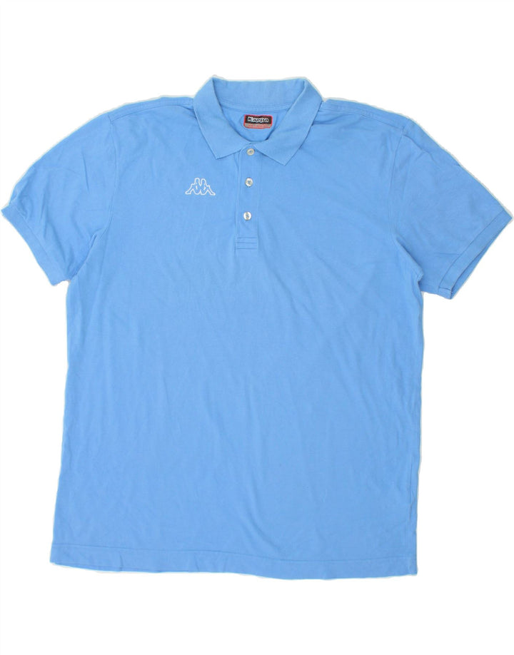 KAPPA Mens Polo Shirt 2XL Blue Cotton Vintage Kappa and Second-Hand Kappa from Messina Hembry 