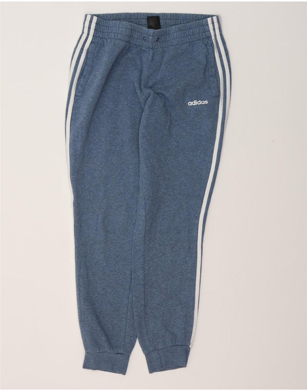 ADIDAS Womens Tracksuit Calças Joggers UK 12/14 Médio Azul Algodão