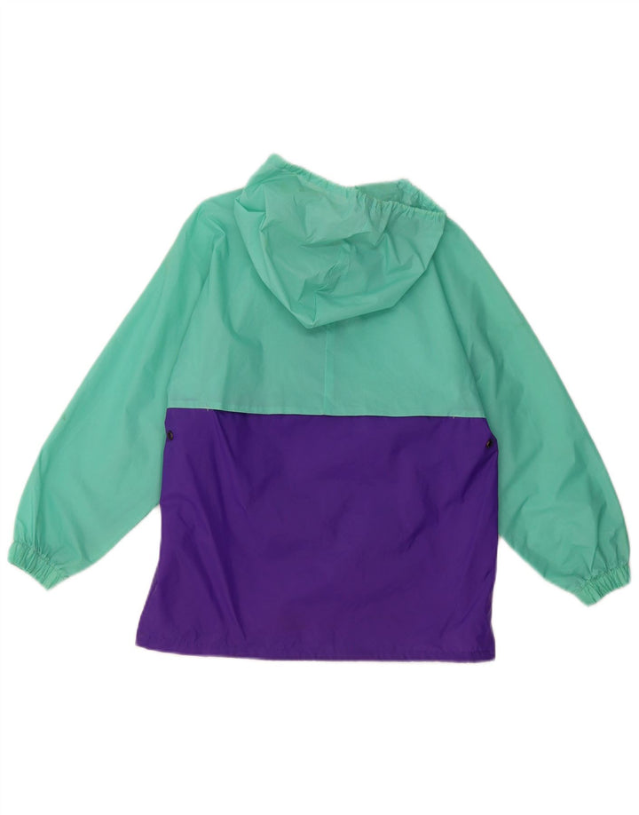 Jaqueta de chuva com capuz para meninas K-WAY 8-9 anos verde colorblock