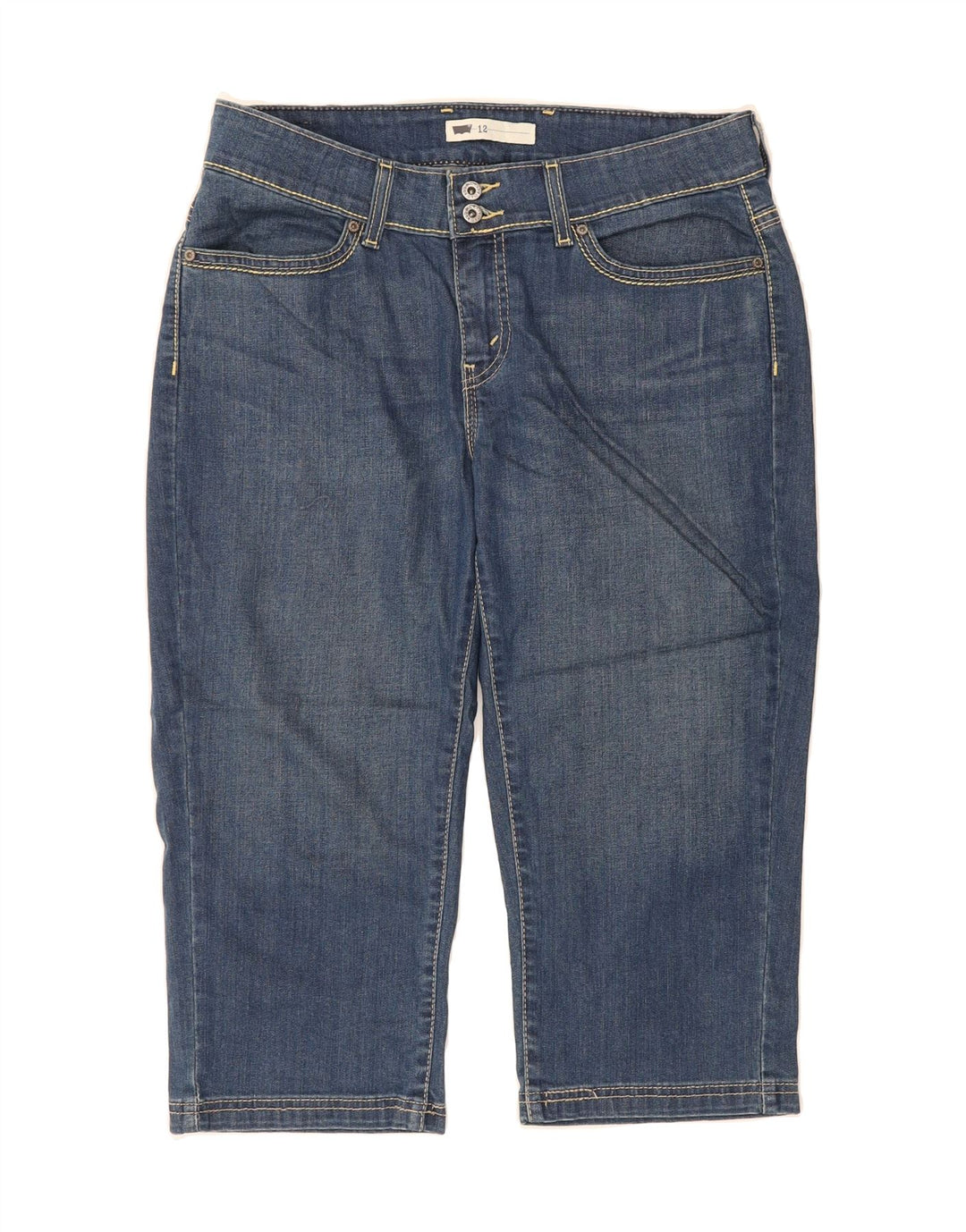 LEVI'S Womens Capri Jeans US 12 Large W31  Blue Cotton Vintage Levi's and Second-Hand Levi's from Messina Hembry 