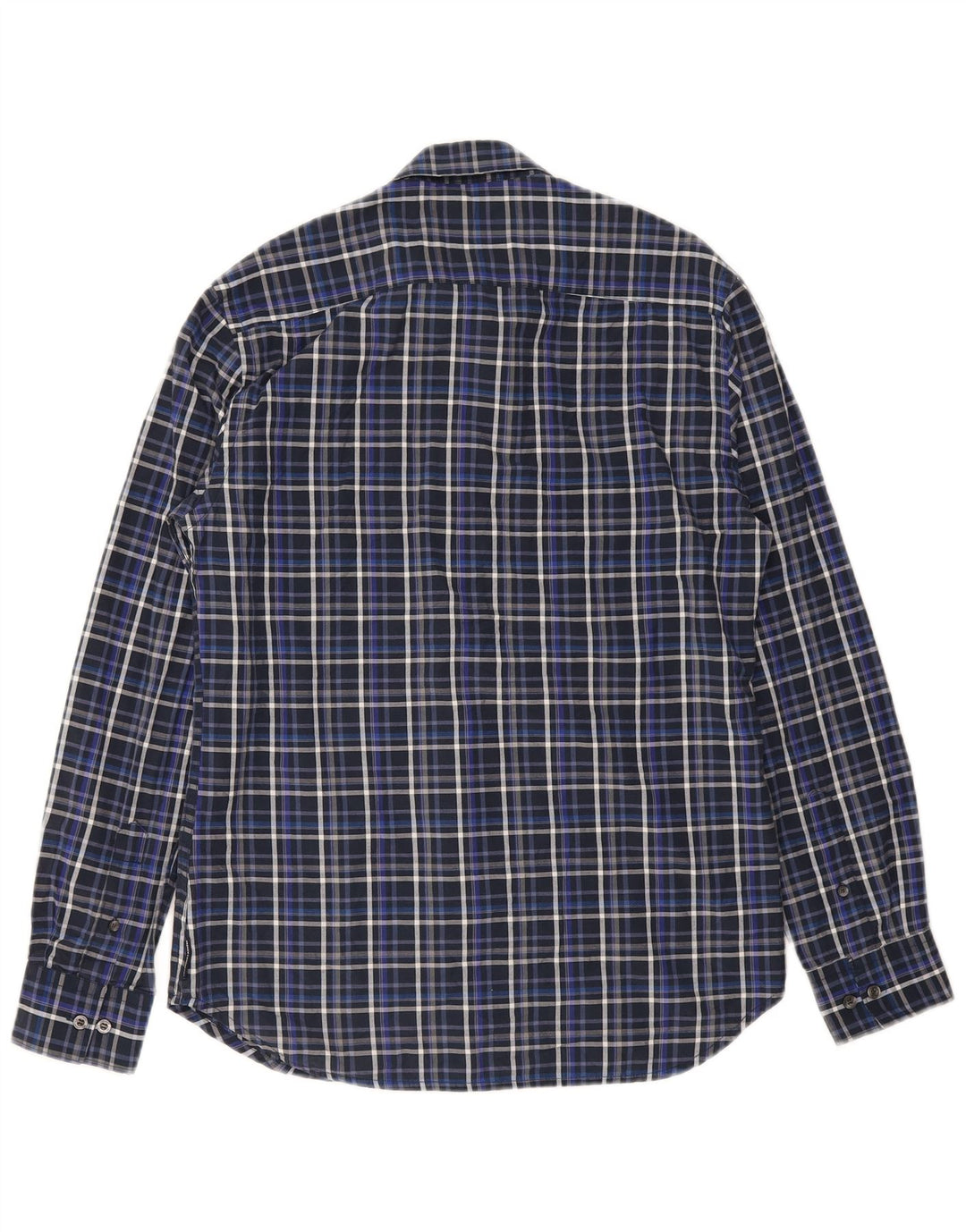 Camisa masculina French Connection de algodão xadrez médio azul marinho