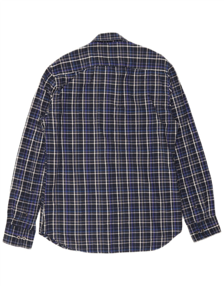 Camisa masculina French Connection de algodão xadrez médio azul marinho