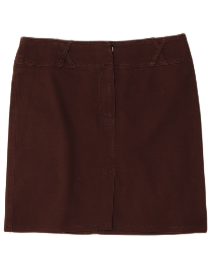Mini saia feminina vintage IT 42 médio W32 marrom