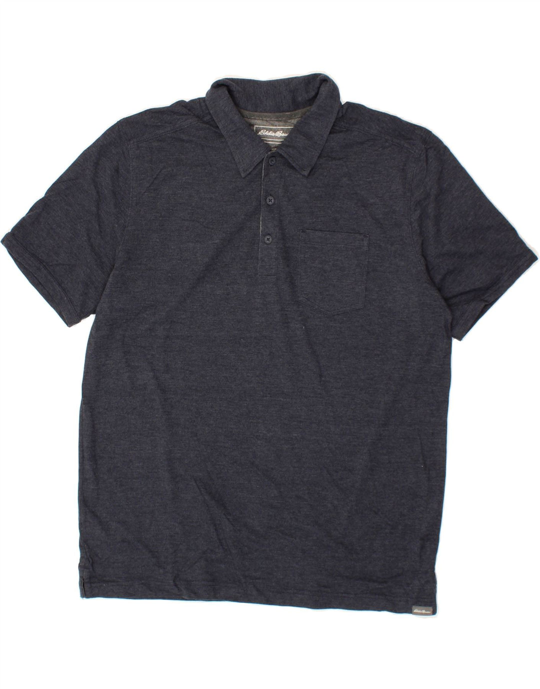 EDDIE BAUER Mens Polo Shirt Large Navy Blue Cotton Vintage Eddie Bauer and Second-Hand Eddie Bauer from Messina Hembry 