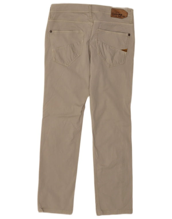 Meltin' Pot Calça masculina reta casual W33 L32 algodão cinza
