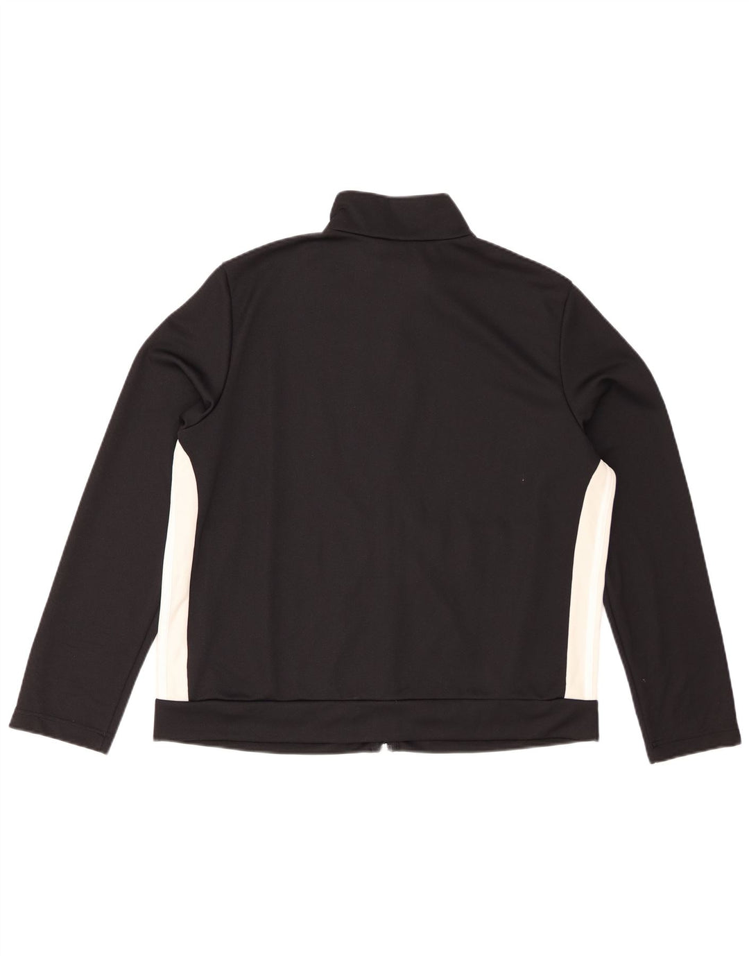Adidas Womens Tracksuit Top Jacket UK 24/26 2XL Preto Colorblock Poliéster