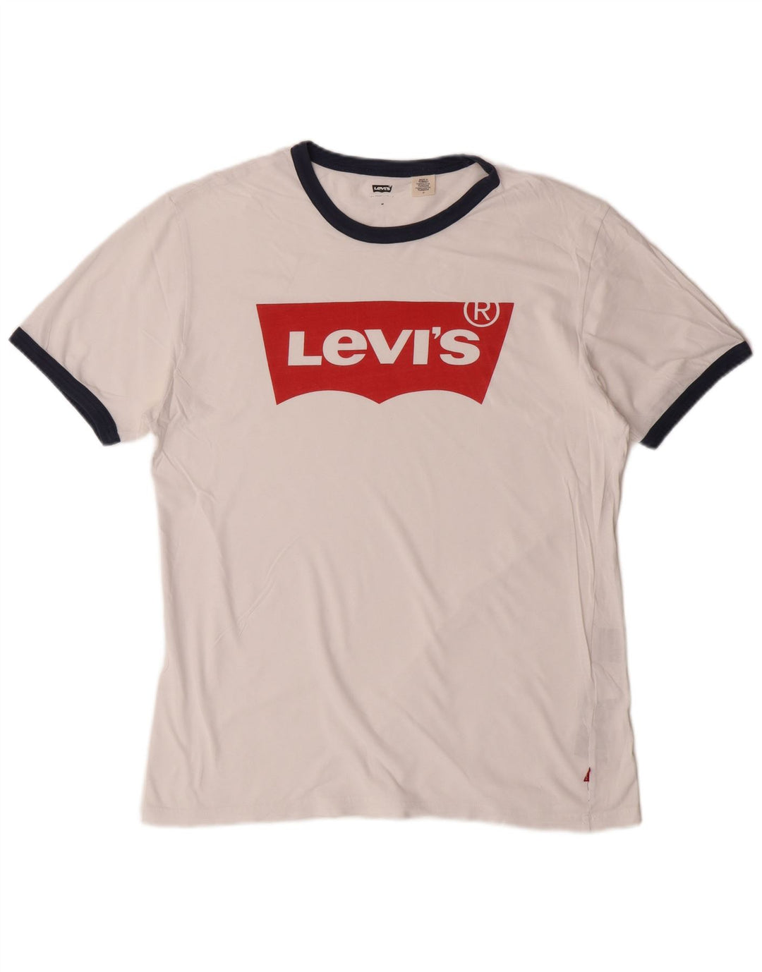 Camiseta gráfica masculina LEVI'S Top médio de algodão branco clássico
