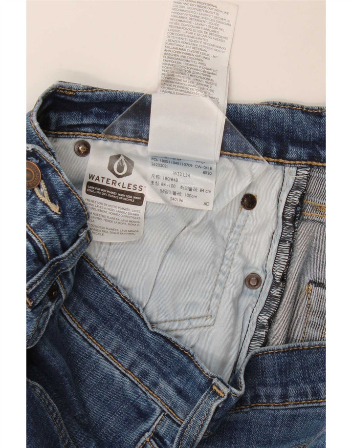 Calça jeans feminina Levi's 511 Slim W33 L34 azul algodão