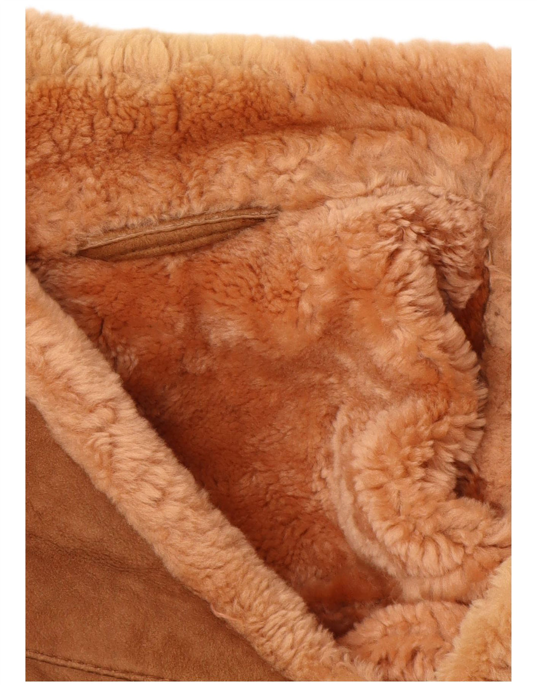 Jaqueta masculina VINTAGE Duffle Shearling UK 40 grande marrom