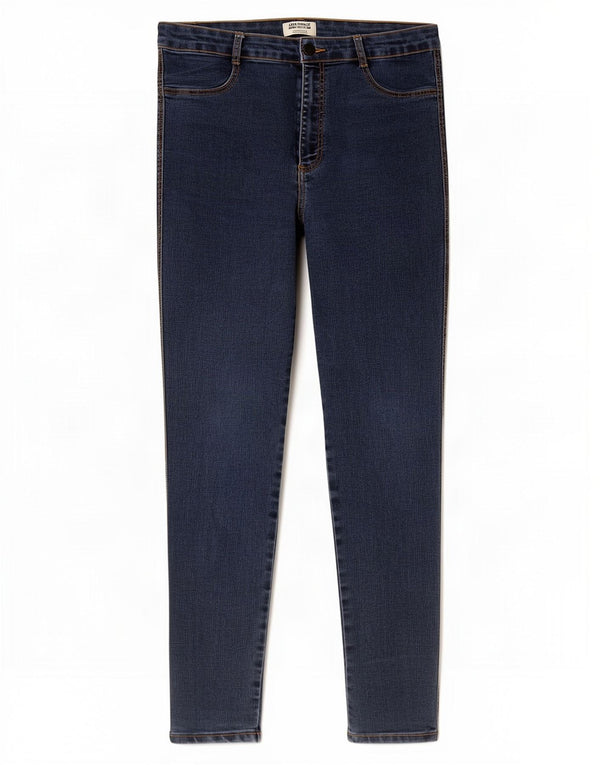 Zara Calça jeans skinny feminina Trafaluc cintura alta UE 42 grande W32 L28 azul