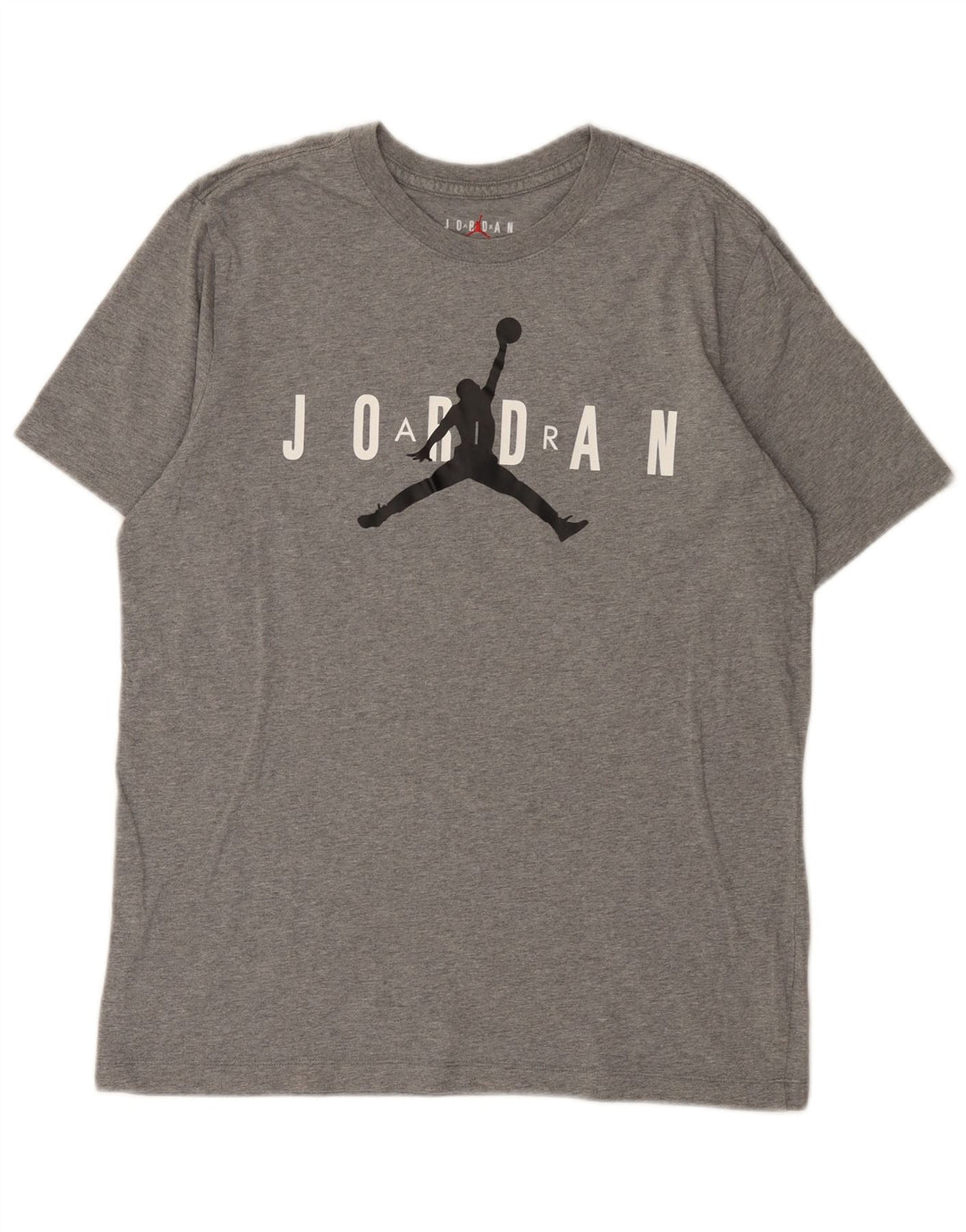 Camiseta masculina Jordan com estampa gráfica, algodão manchado cinza médio