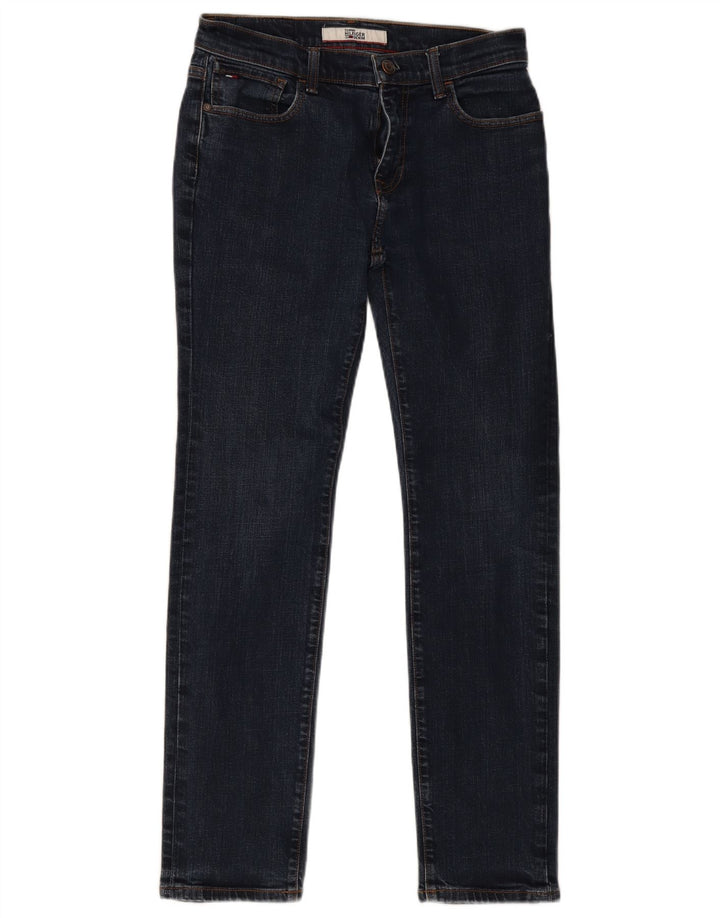 Tommy Hilfiger Masculino Slim Jeans W30 L32 Azul Algodão