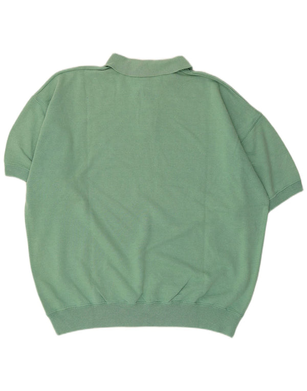 Moletom masculino Champion de manga curta com gola polo 2XL algodão turquesa