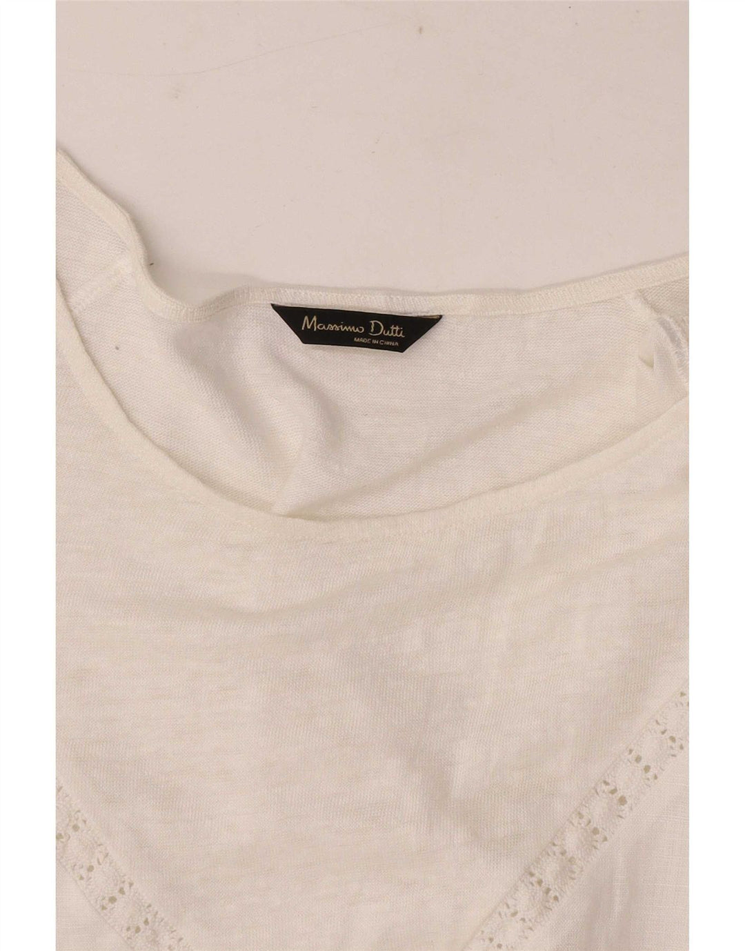 Blusa feminina Massimo Dutti UK 12 médio branco