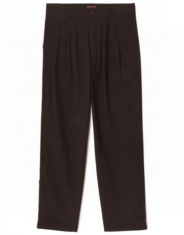 Casucci Mens Straight Chino Calças IT 50 Grande W31 L34 Algodão Preto