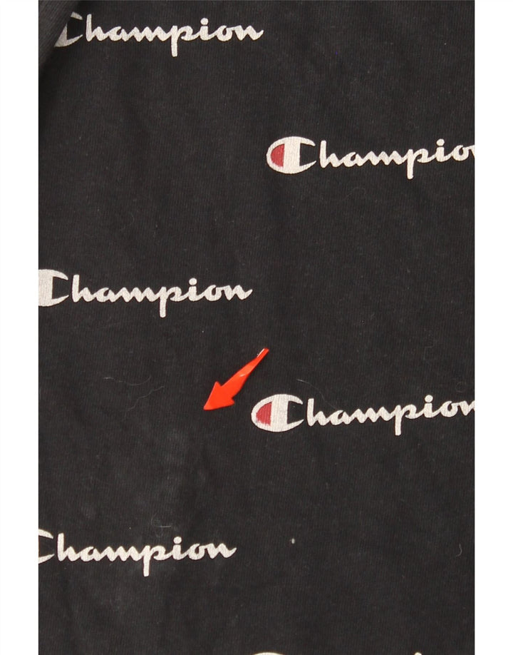 Camiseta masculina com estampa reversa CHAMPION XL preta