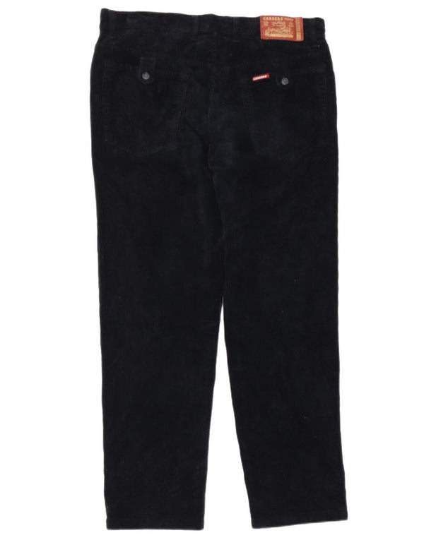 Calça masculina Carrera 700 reta de veludo IT 52 XL W36 L30 azul marinho