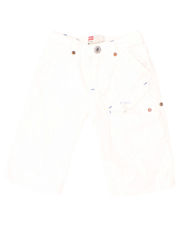 Diesel Baby Boys Calça cargo reta gráfica 3-6 meses W20 L9 Branco