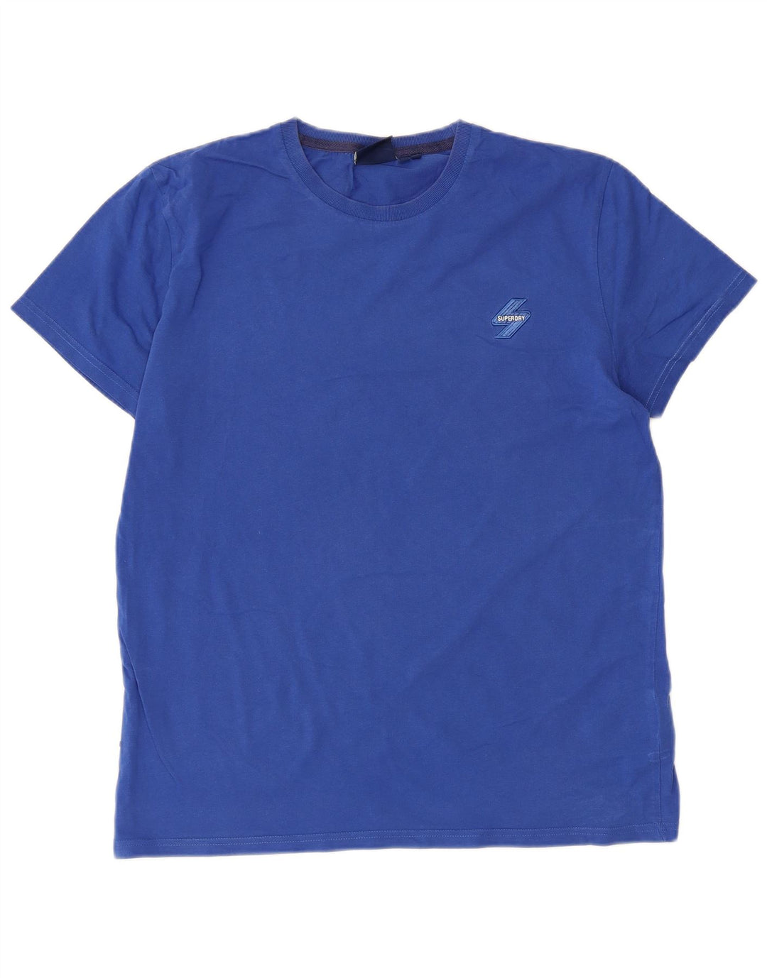 Camiseta masculina Superdry Top grande algodão azul