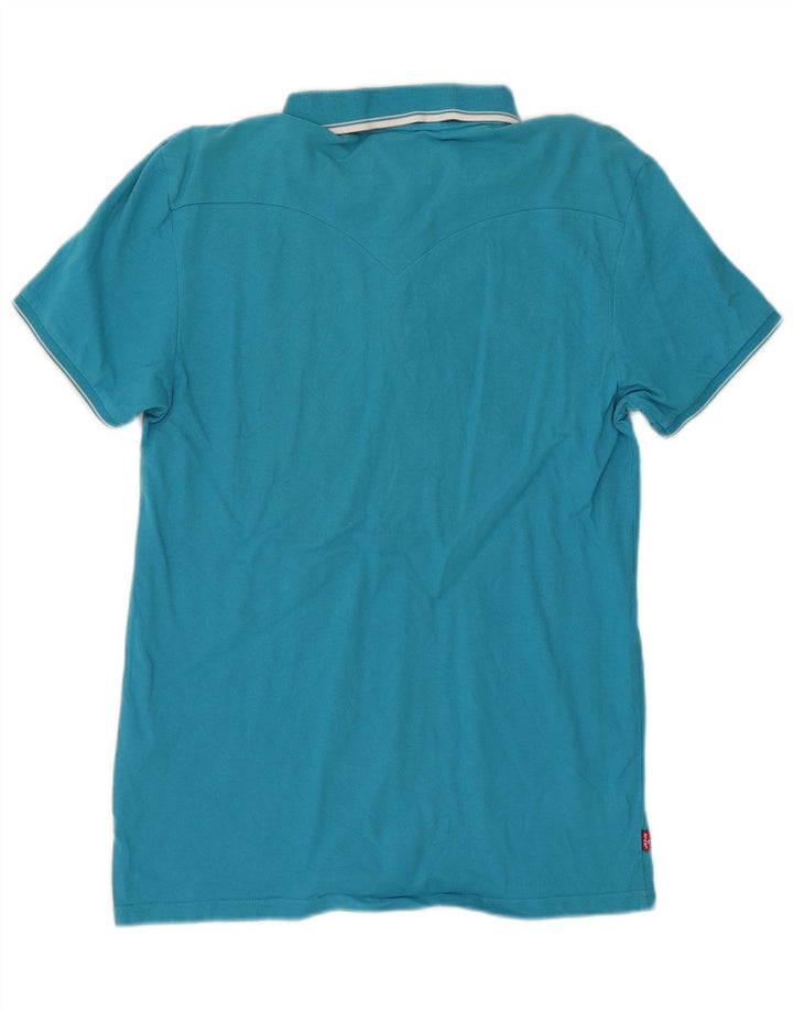 Camisa polo masculina LEVI'S Slim Fit grande algodão azul