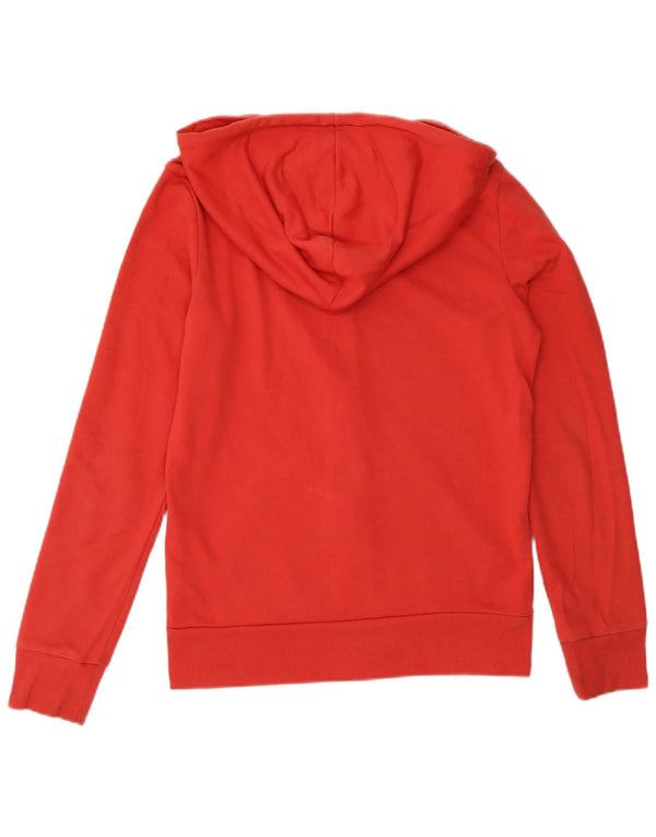 Adidas Womens Zip Hoodie Sweater UK 4/6 XS Vermelho Algodão