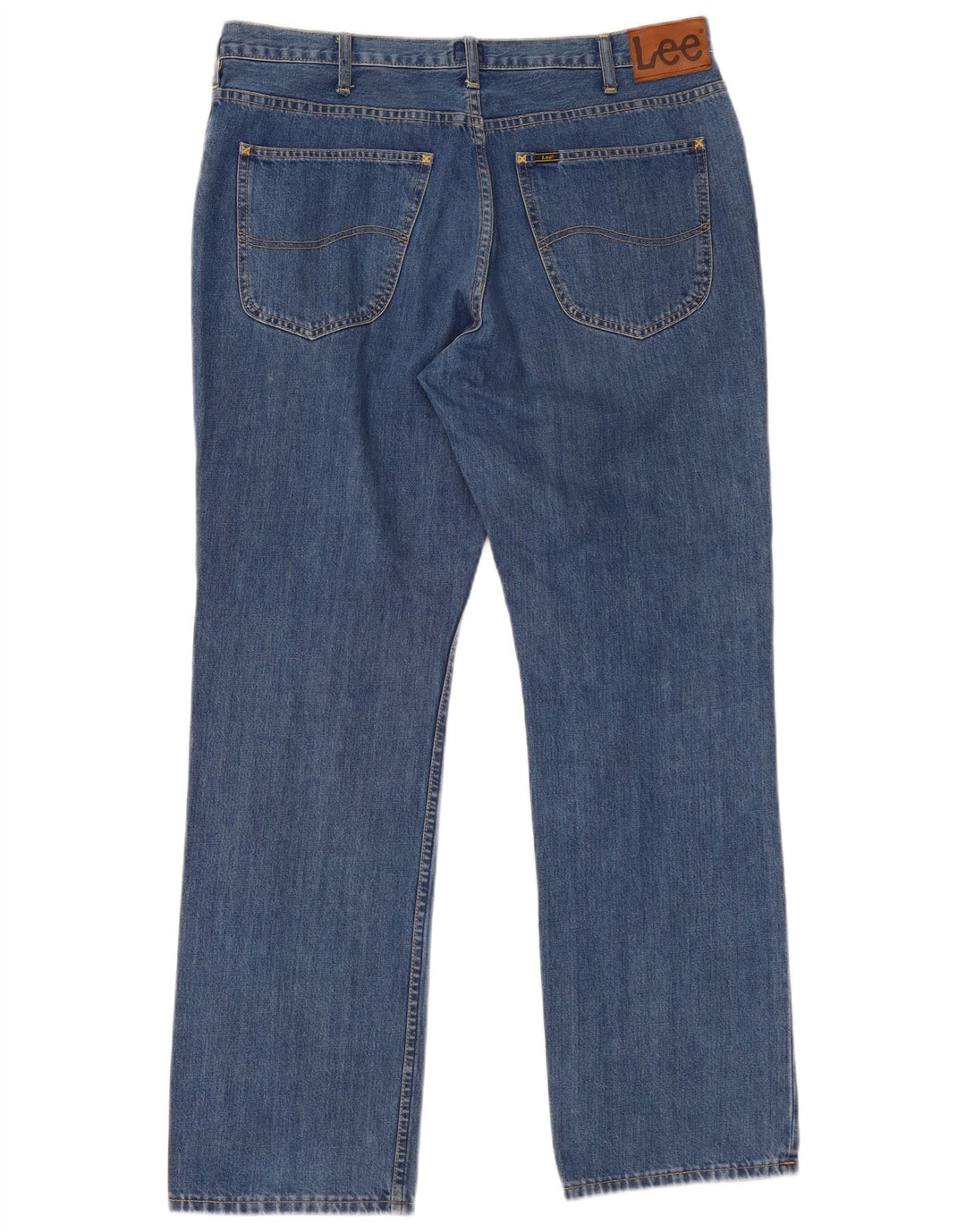 Lee Mens Brooklyn Straight Jeans W38 L32 Azul Algodão