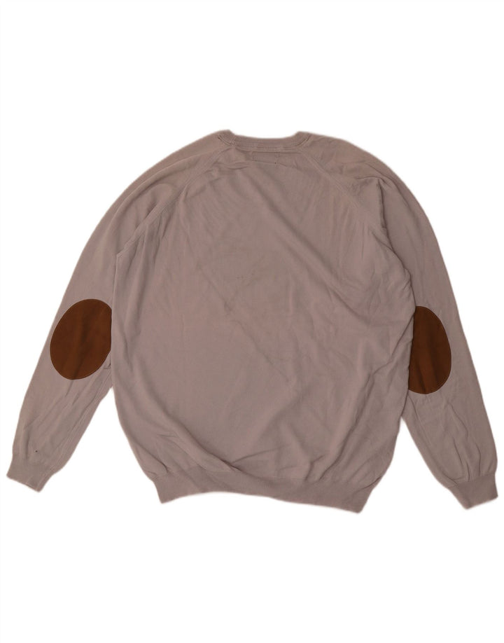 Zara Suéter masculino com gola redonda XL algodão cinza