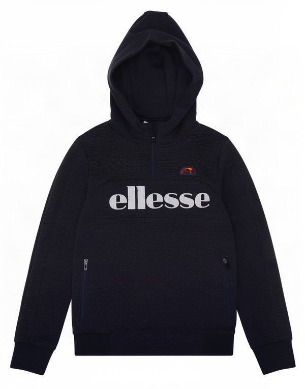Suéter Ellesse Boys Graphic com capuz 9-10 anos azul marinho poliéster